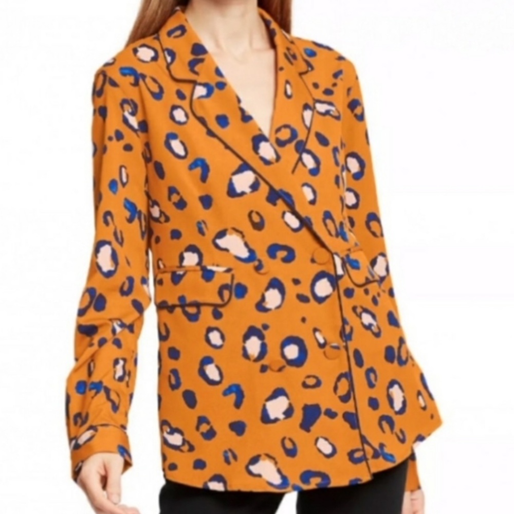 N5-NEW WITH TAGS 3.1 Phillip Lim Orange Oversized Leopard Print Blazer